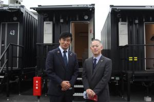 福田市長と山岸栄作上席執行委員