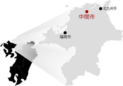 福岡県内の地図