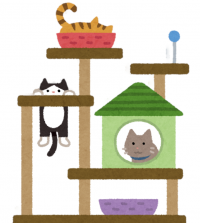 キャットタワーのイラスト