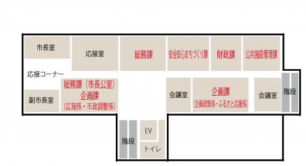 庁舎見取り図　本館２階